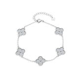 CLOVER DIAMOND BRACELET | SILVER