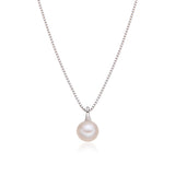 MINIMAL PEARL NECKLACE | SILVER