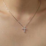 Mary Cross Necklace | Silver