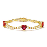 Rouge Tennis Bracelet | Gold