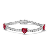 Rouge Tennis Bracelet | Silver