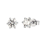 SOLITAIRE STUDS 6 CLAWS | 7mm | SILVER