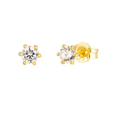 SOLITAIRE STUDS 6 CLAWS | 4mm | GOLD