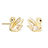 SWAN STUDS | GOLD