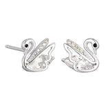 SWAN STUDS | SILVER