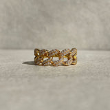 Chain Diamond Ring | Gold