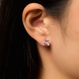 Cherry Heart Earrings | Silver