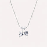 Cherry Heart Necklace | Silver