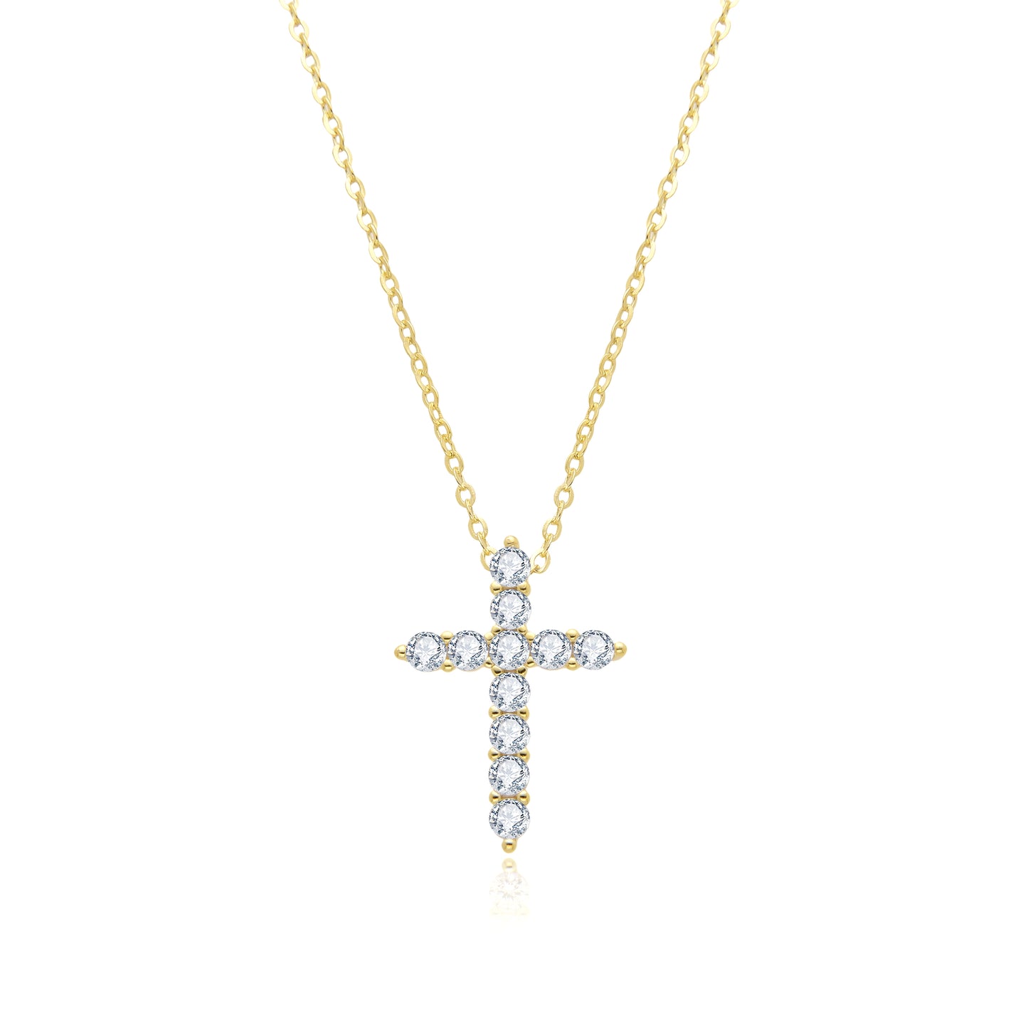 MARY CROSS NECKLACE | GOLD