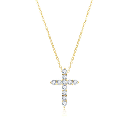 MARY CROSS NECKLACE | GOLD