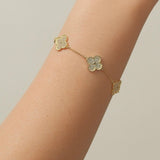 Clover Diamond Bracelet | Gold