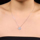 Clover Diamond Necklace | Silver
