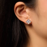 Clover Diamond Studs | Gold