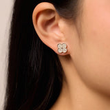 Clover Diamond Studs | Silver