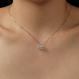 GALAXY CROSSHEART NECKLACE | SILVER