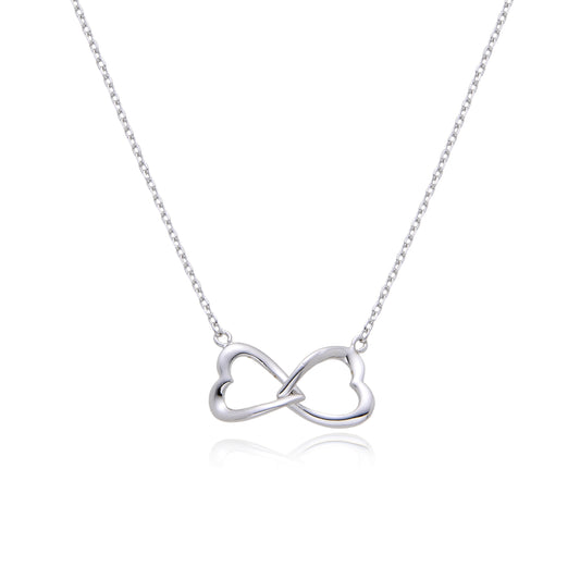 INFINITY HEART NECKLACE | SILVER