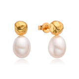 Meliah Pearl Earrings | Gold