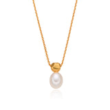Meliah Pearl Necklace | Gold