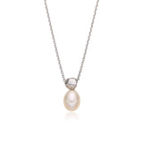 Meliah Pearl Necklace | Silver