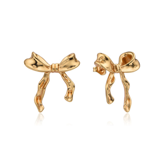 BIG BOW EARRINGS | GOLD