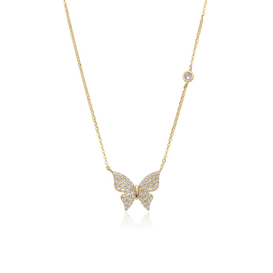 FARFALLA BUTTERFLY NECKLACE | GOLD