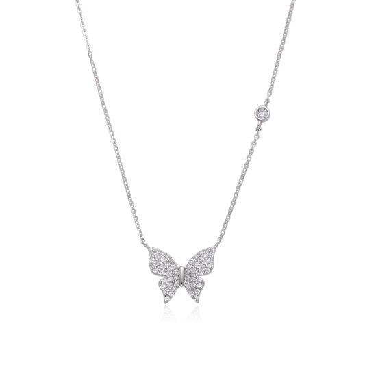 FARFALLA BUTTERFLY NECKLACE | SILVER