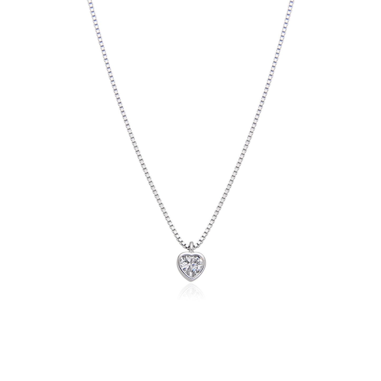 VERA HEART NECKLACE | SILVER