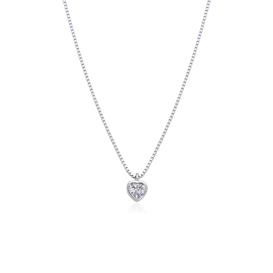 VERA HEART NECKLACE | SILVER