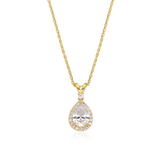 PEAR CUT NECKLACE | GOLD