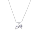 Cherry Heart Necklace | Silver