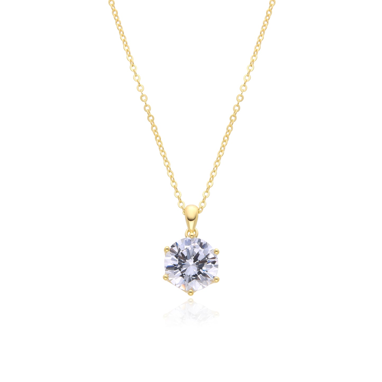 SOLITAIRE 9MM NECKLACE | GOLD