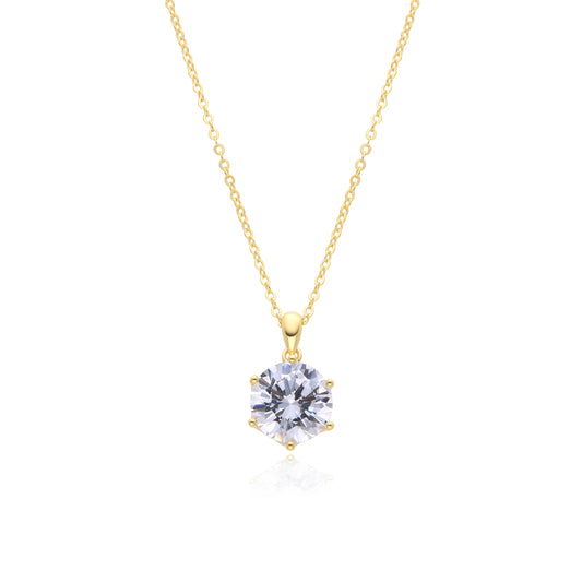 SOLITAIRE 9MM NECKLACE | GOLD