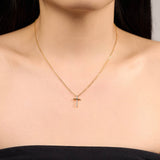 Dainty Cross Necklace | Gold