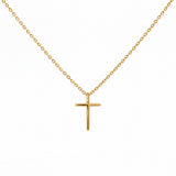 Dainty Cross Necklace | Gold
