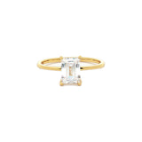 Emerald Cut Ring | Gold
