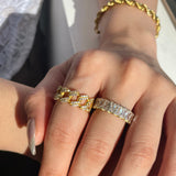 Chain Diamond Ring | Gold