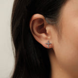 Eve Cross Earrings | Silver
