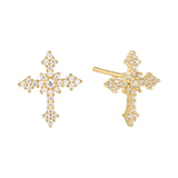 EVE CROSS EARRINGS | GOLD