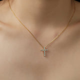 Mary Cross Necklace | Gold