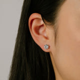 SOLITAIRE STUDS 6 CLAWS | 7mm | SILVER