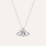 Galaxy Crossheart Necklace | Silver
