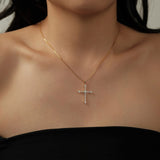 Grace Cross Necklace | Gold