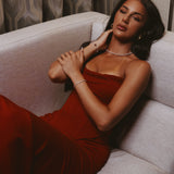 Rouge Tennis Bracelet | Silver