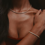 Tennis Necklace 3mm | Gold