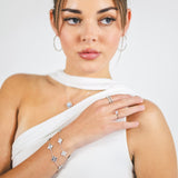 Clover Diamond Bracelet | Silver