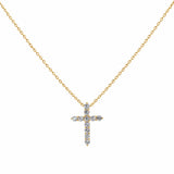 Mary Cross Necklace | Gold