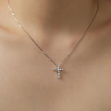 Mary Cross Necklace | Silver