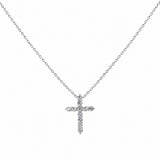 Mary Cross Necklace | Silver
