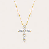 Mary Cross Necklace | Gold