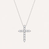 Mary Cross Necklace | Silver